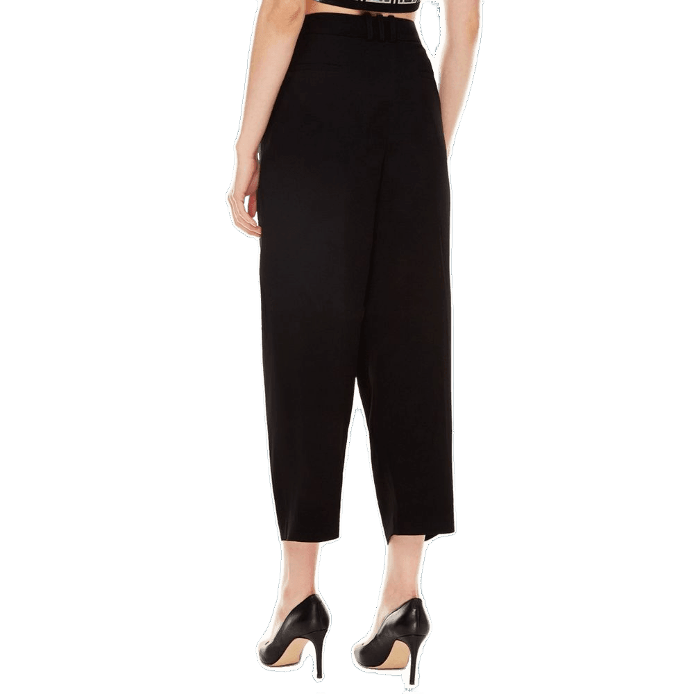 Balmain Black Viscose Casual Pant Glam Steals