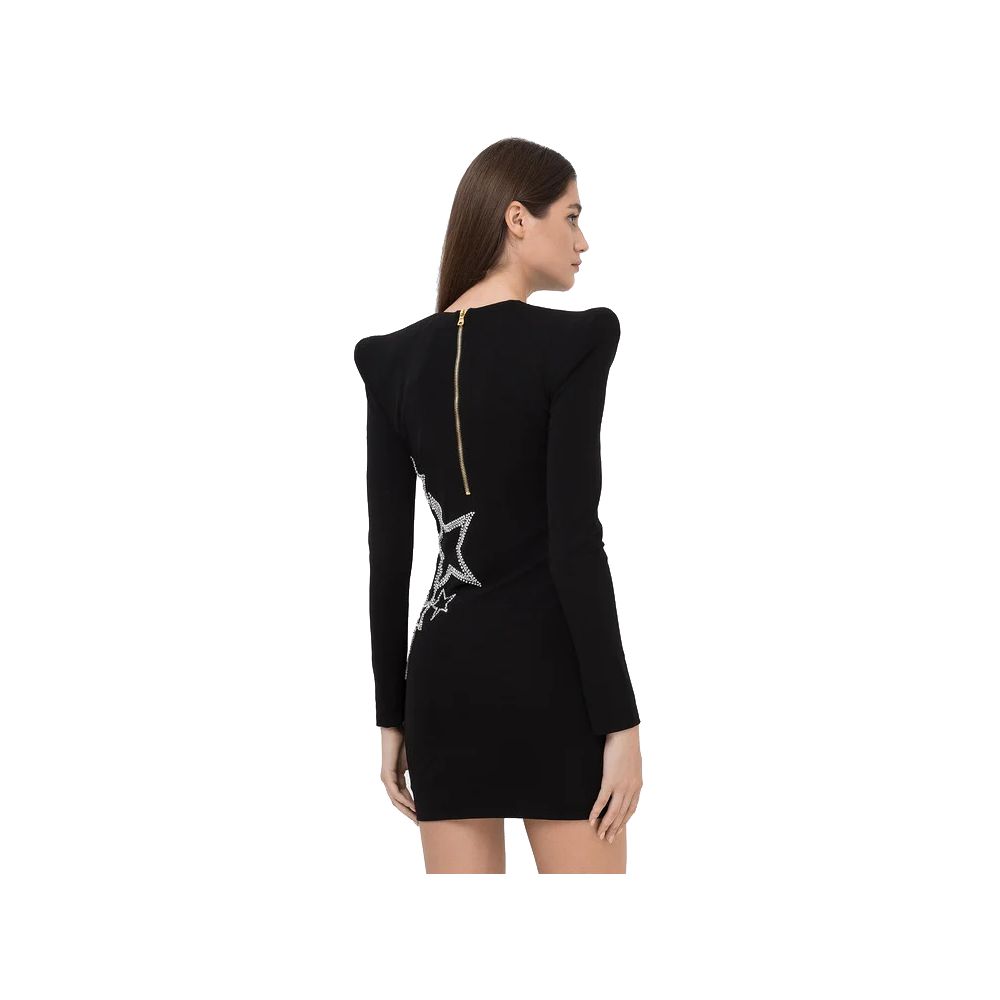 Balmain Black Viscose Dress Glam Steals