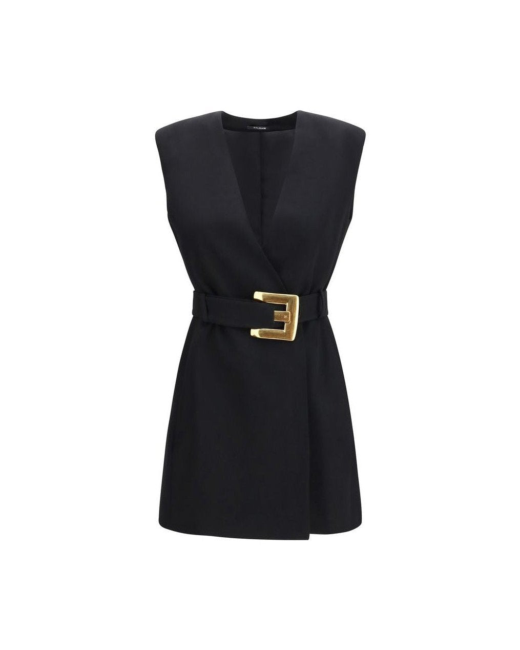 Balmain Black Wool Fleece Casual Dress