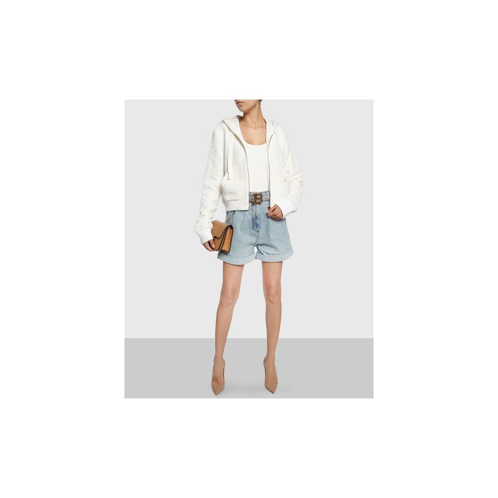 Balmain Blue Cotton Short Glam Steals