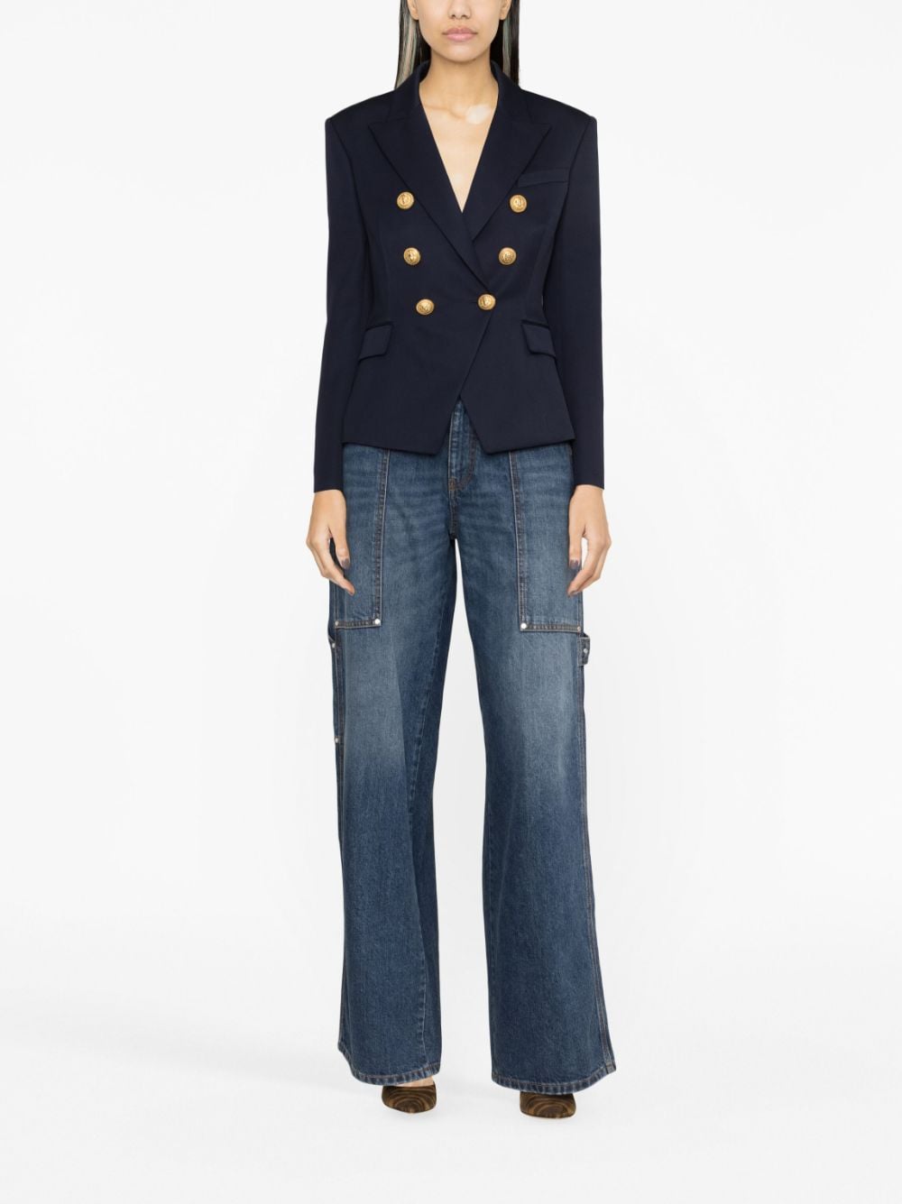 Balmain Blue Jacket Glam Steals