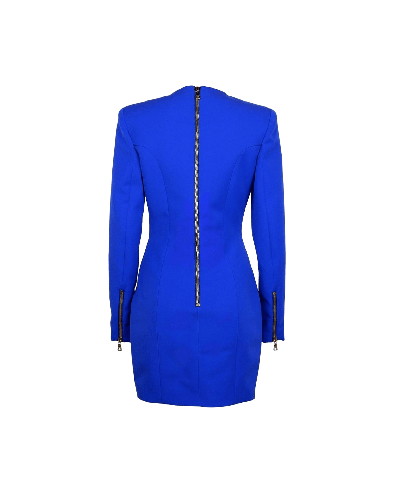 Balmain Wool Blue Dress Glam Steals