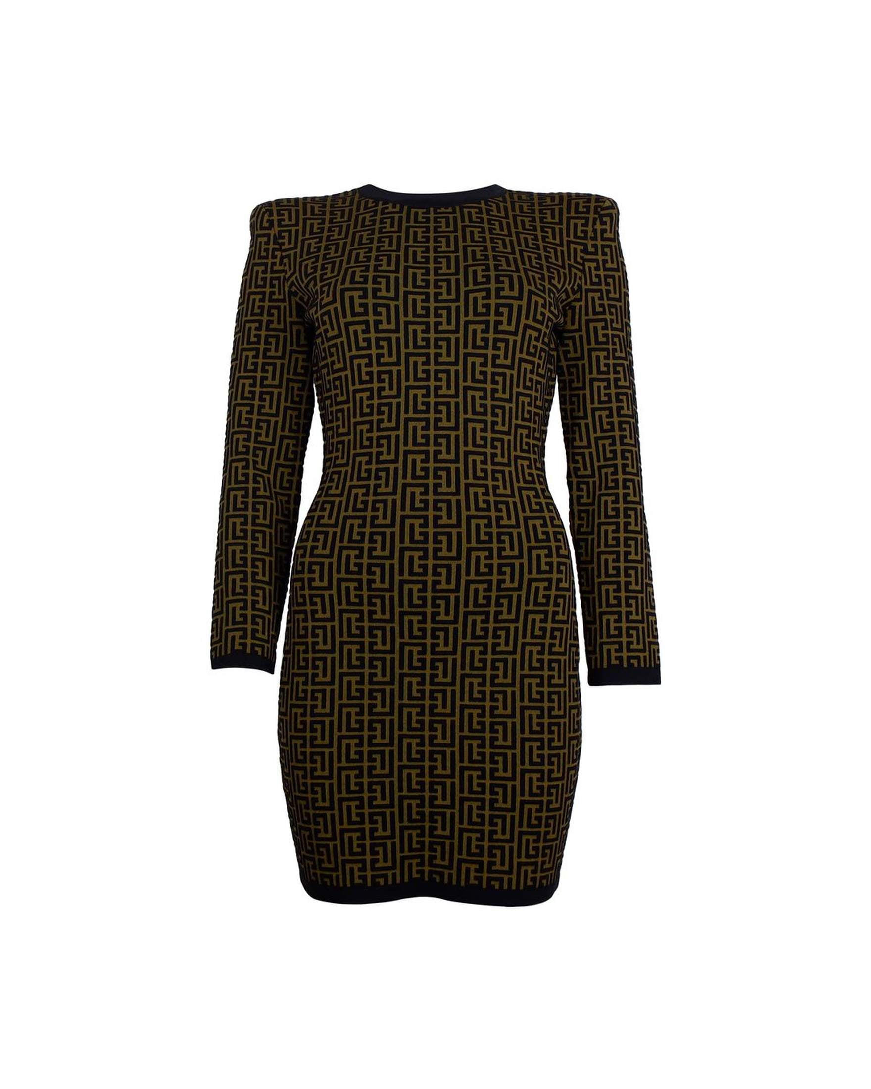 Balmain Brown Wool Dress Glam Steals