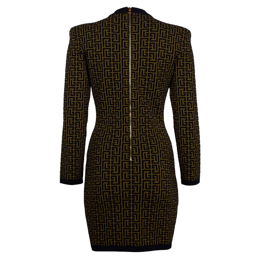 Balmain Brown Wool Dress Glam Steals