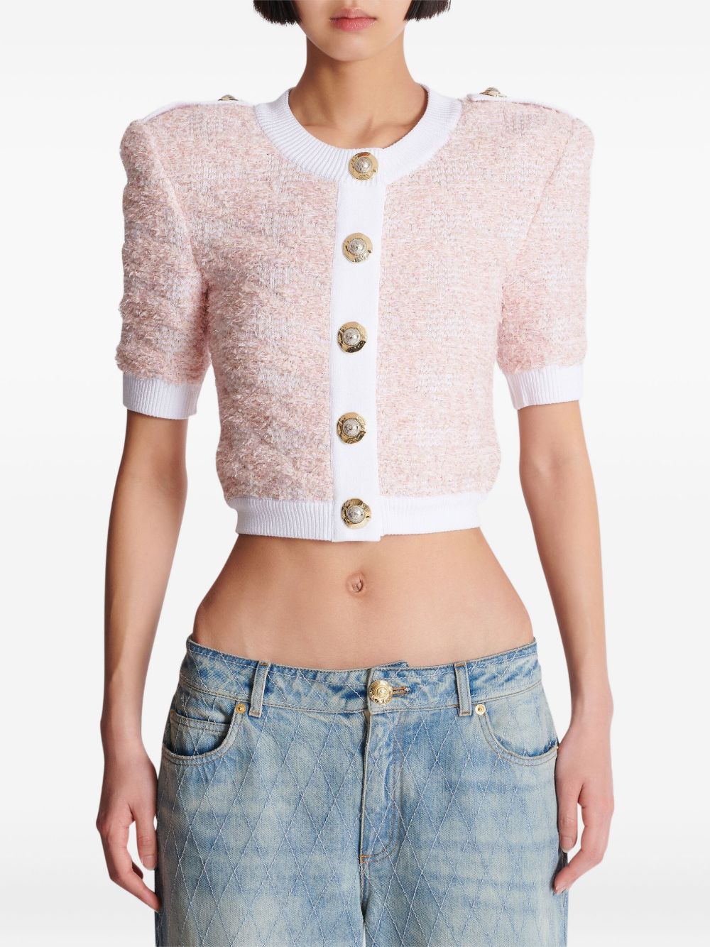 Balmain Cropped Cardigan Glam Steals