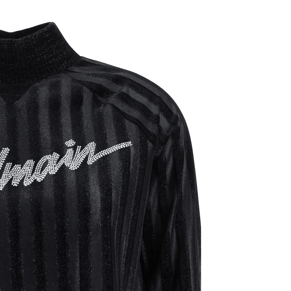Balmain High-Neck Logo Sweater Glam Steals