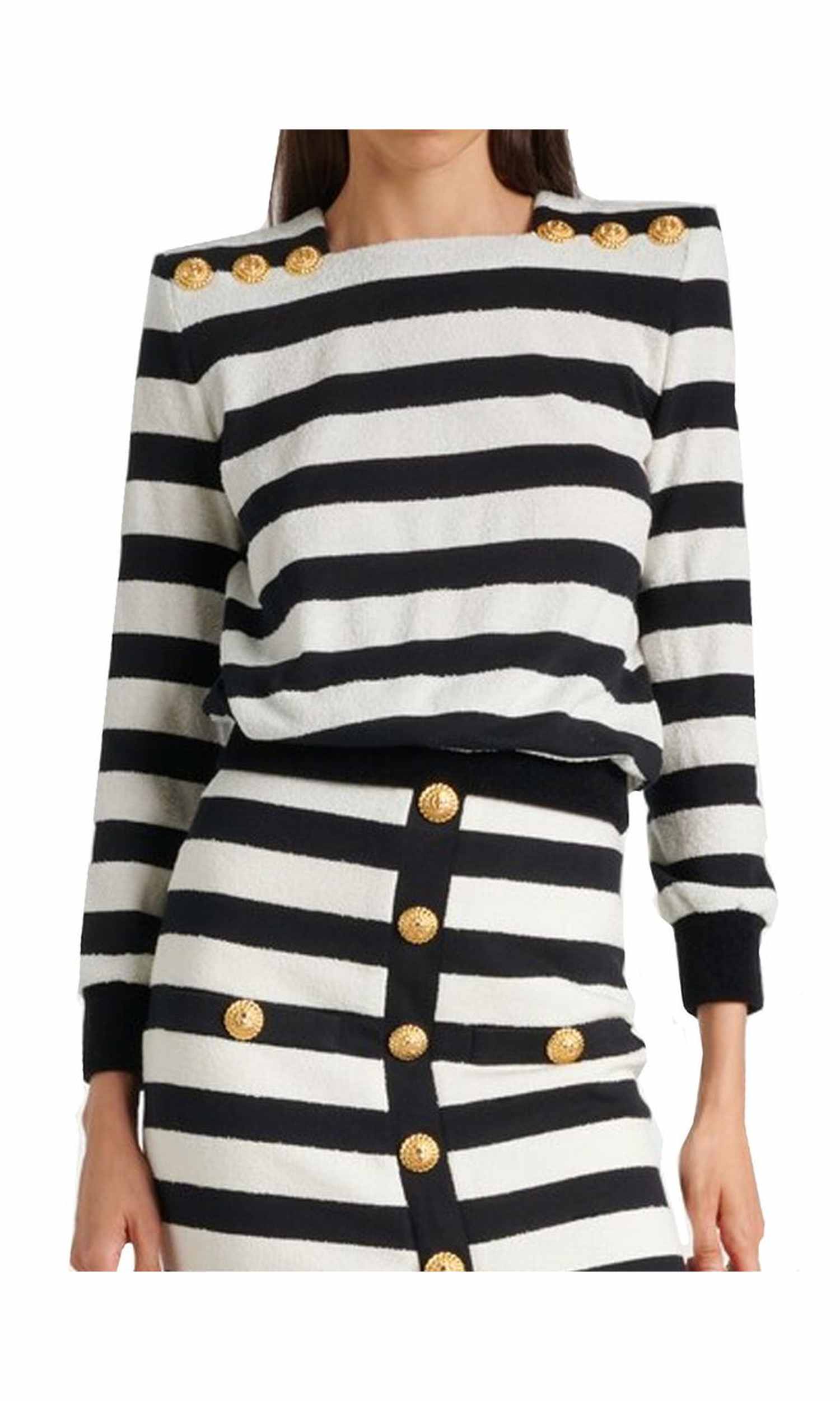 Balmain Jersey Striped Top Glam Steals