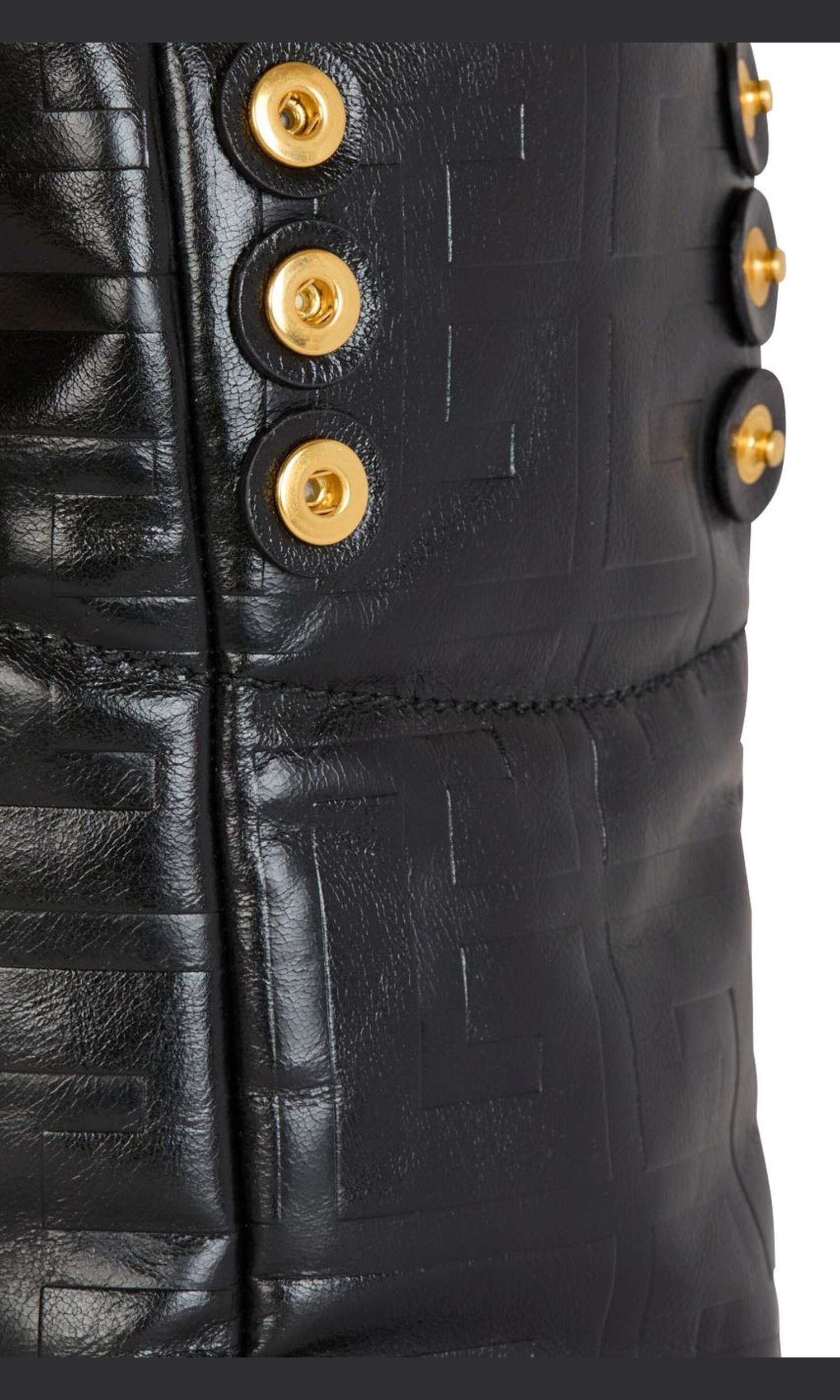 Balmain Leather 1945 Soft Pb Monogrammed Crinkled Small Tote Bag Glam Steals