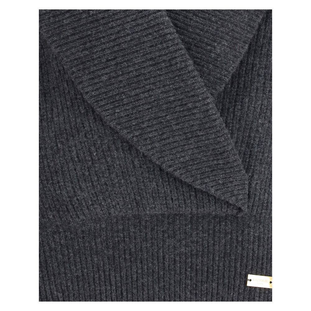 Balmain Oversized Wrap Effect Sweater Glam Steals