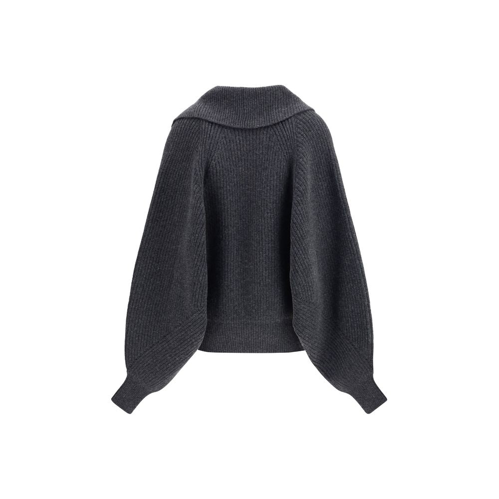 Balmain Oversized Wrap Effect Sweater Glam Steals