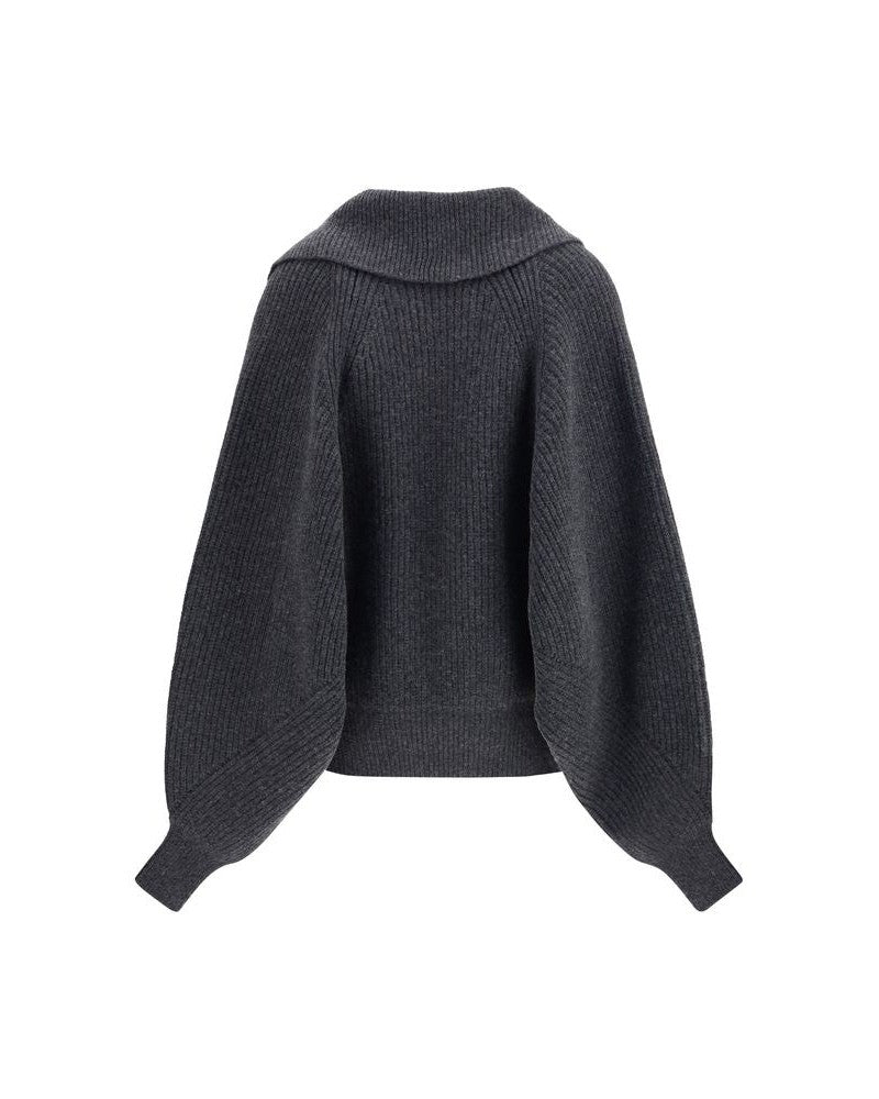 Balmain Oversized Wrap Effect Sweater Glam Steals