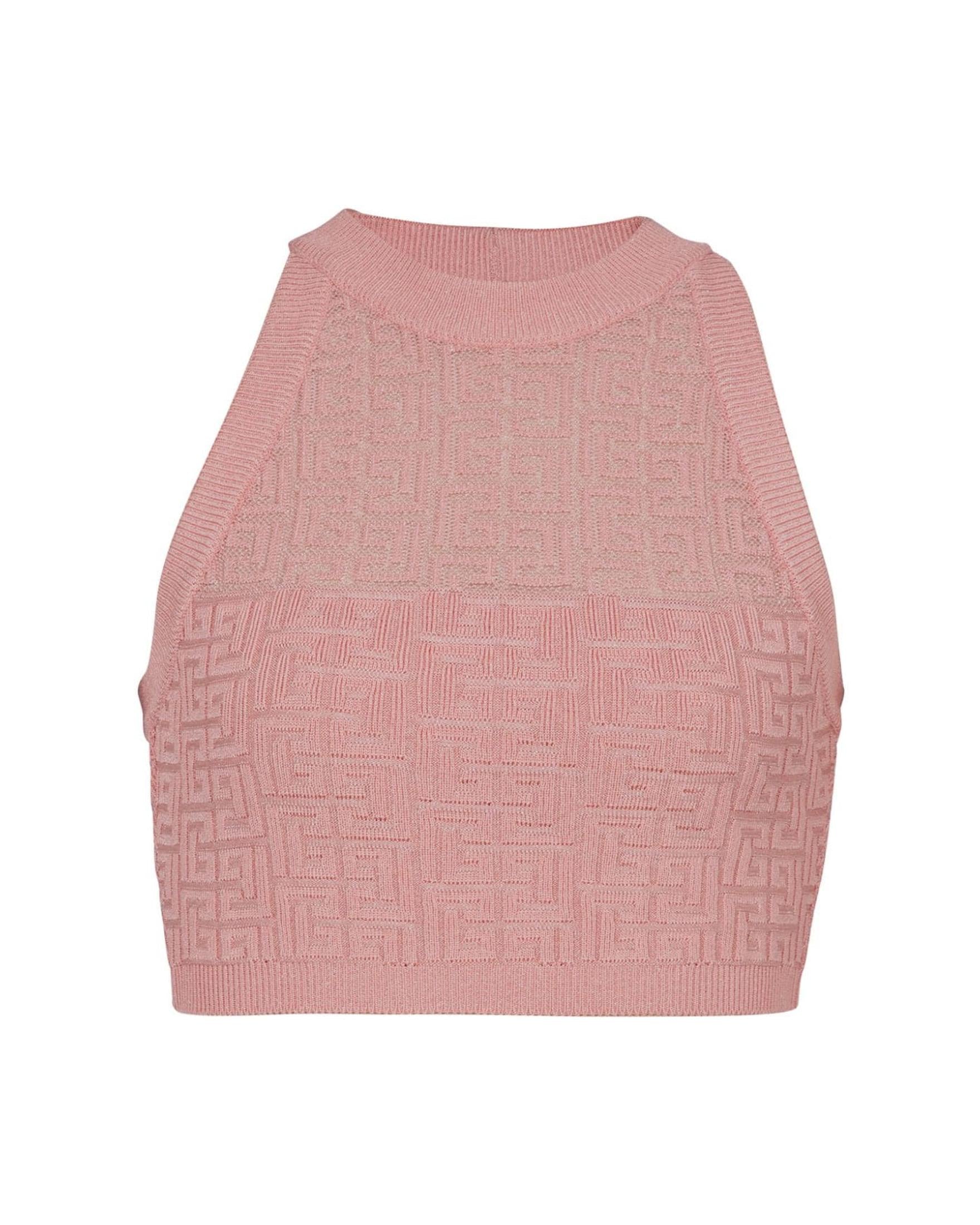 Balmain Pb Labyrinth Knit Top Glam Steals