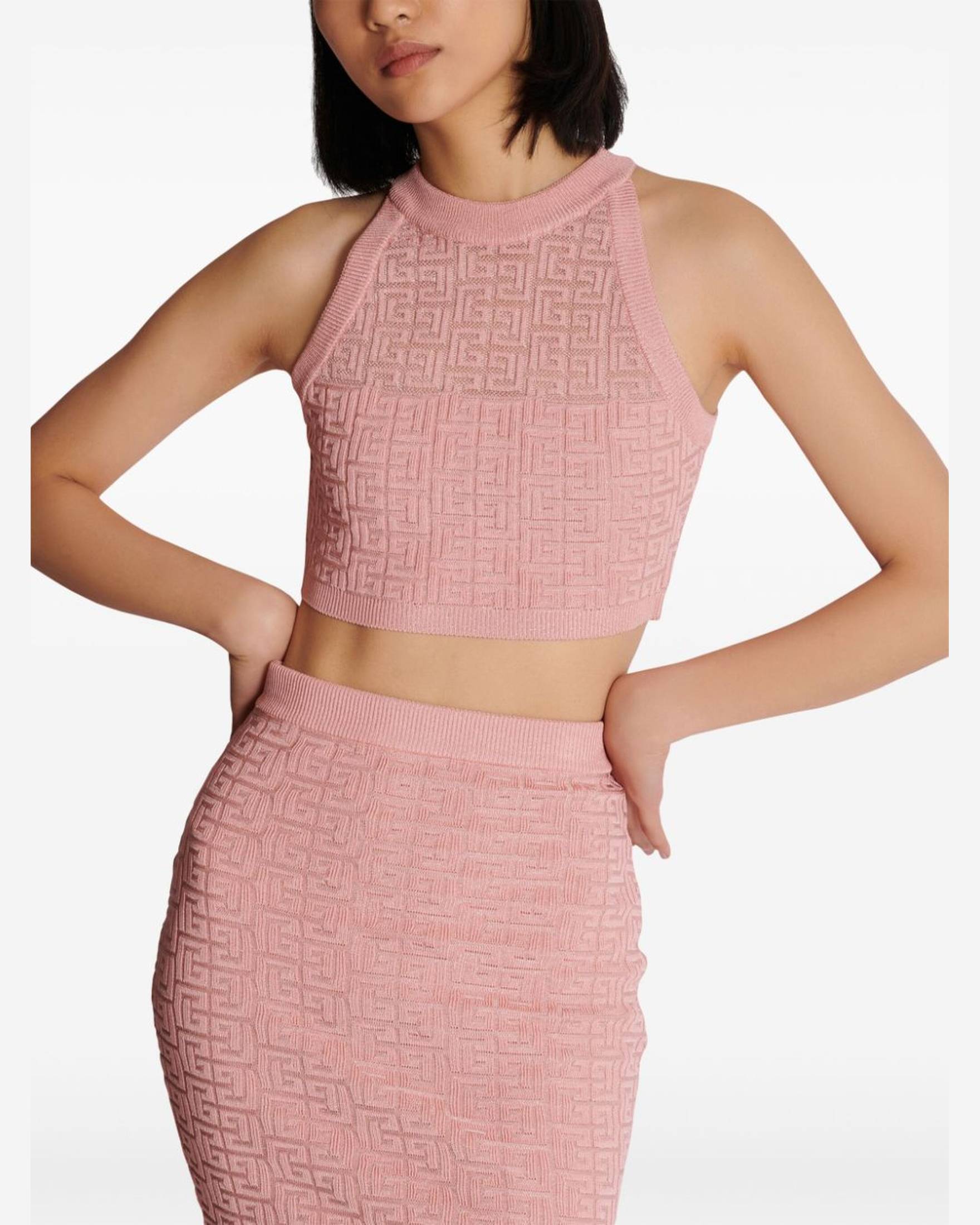 Balmain Pb Labyrinth Knit Top Glam Steals