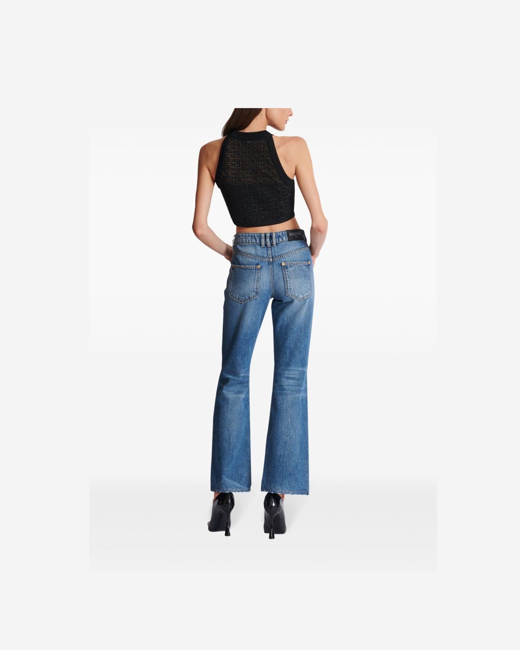 Balmain Pb Labyrinth Knit Top Glam Steals