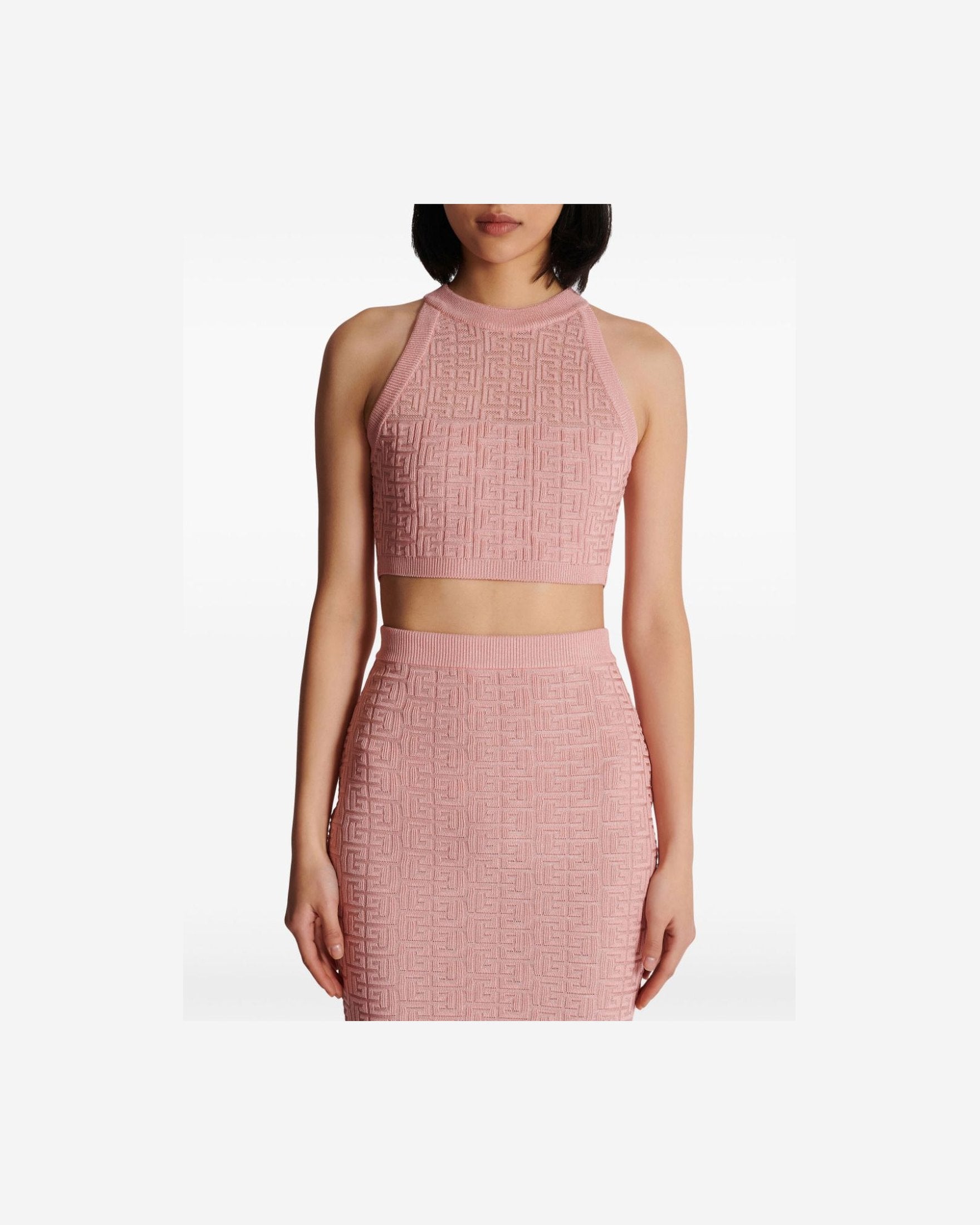 Balmain Pb Labyrinth Knit Top Glam Steals
