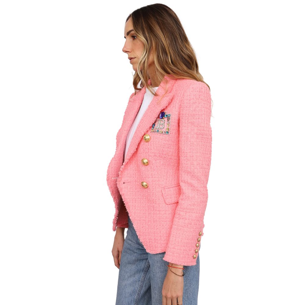 Balmain Pink Cotton Suits & Blazer Glam Steals