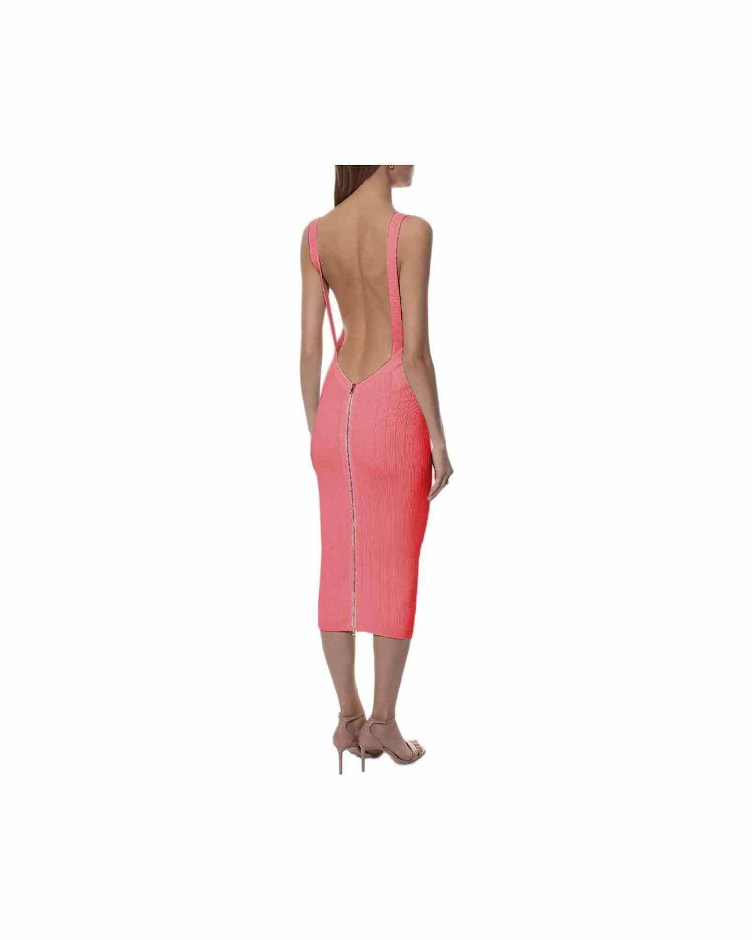Balmain Pink Viscose Dress Glam Steals