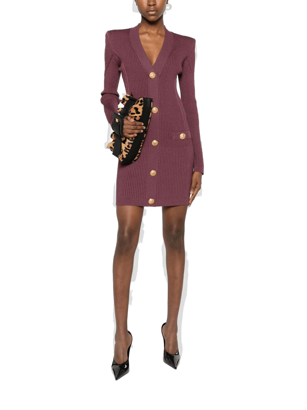 Balmain Purple Dress Glam Steals
