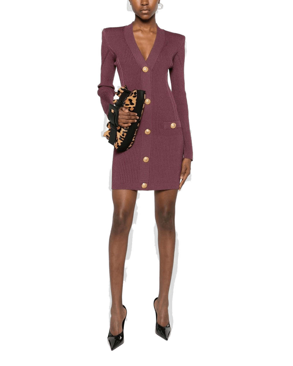 Balmain Dress Purple Glam Steals