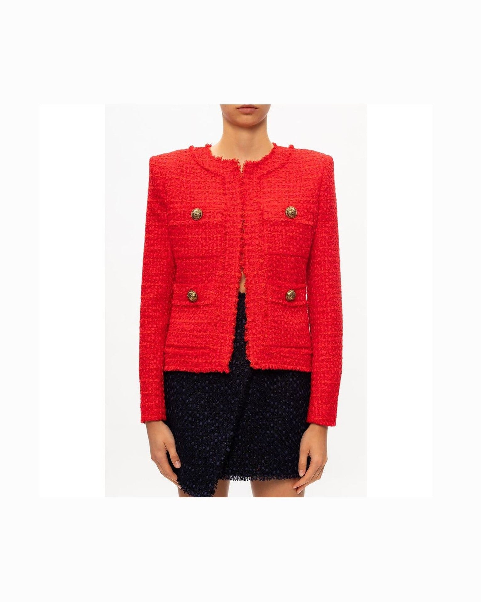 Balmain Red Nylon Suits & Blazer Glam Steals