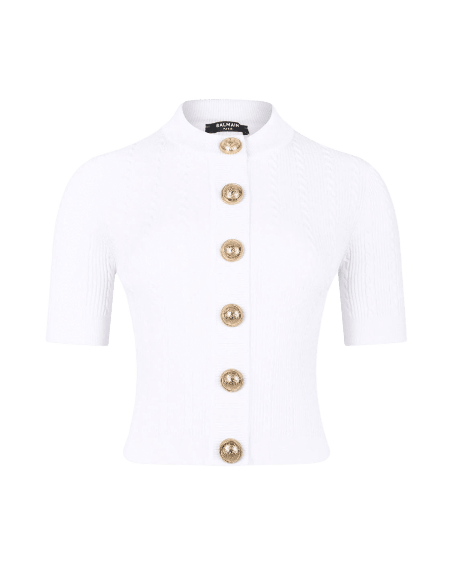 Balmain Ribbed Buttoned Top Glam Steals