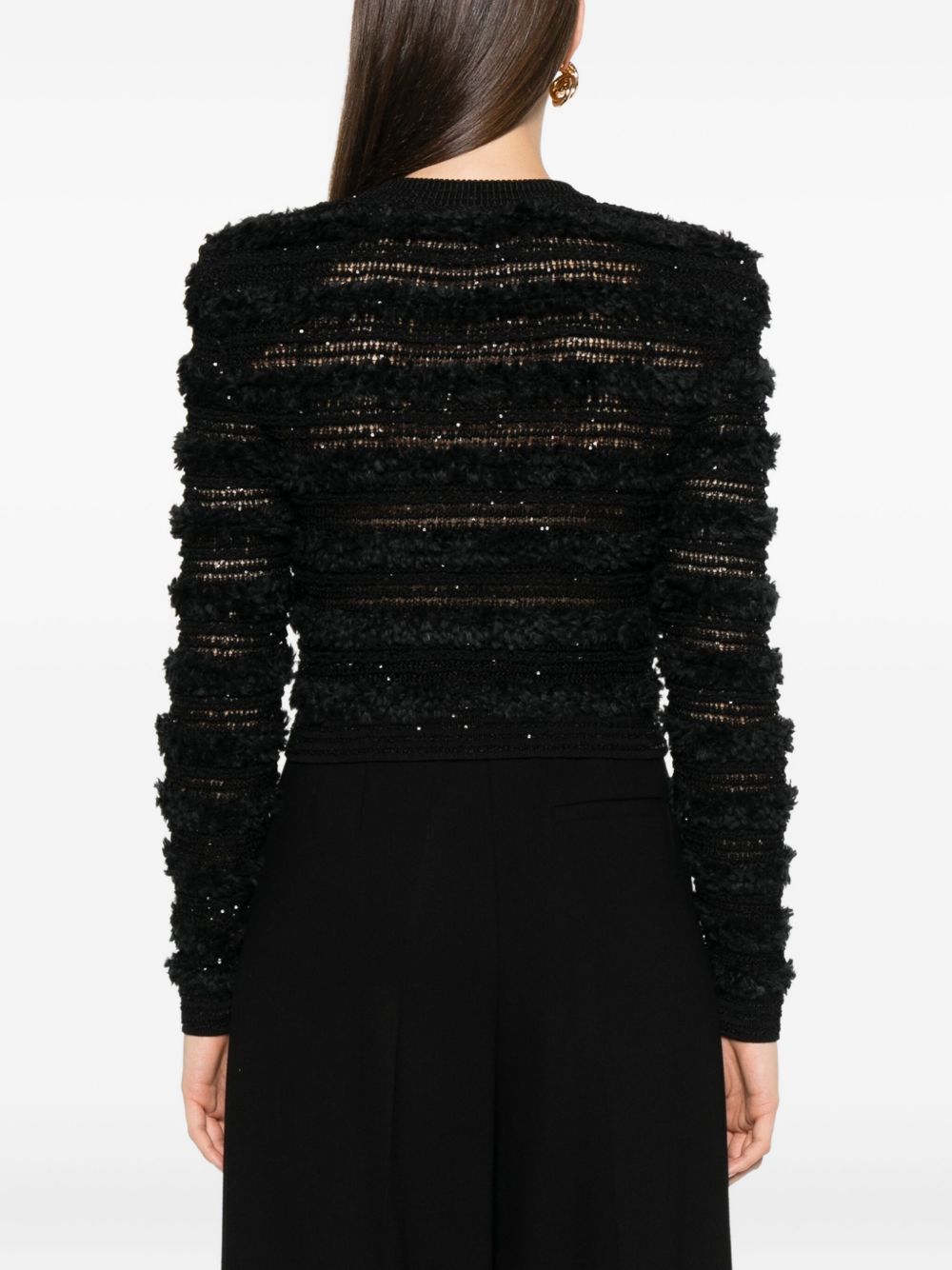 Balmain Sequin Embellished Cardigan Glam Steals