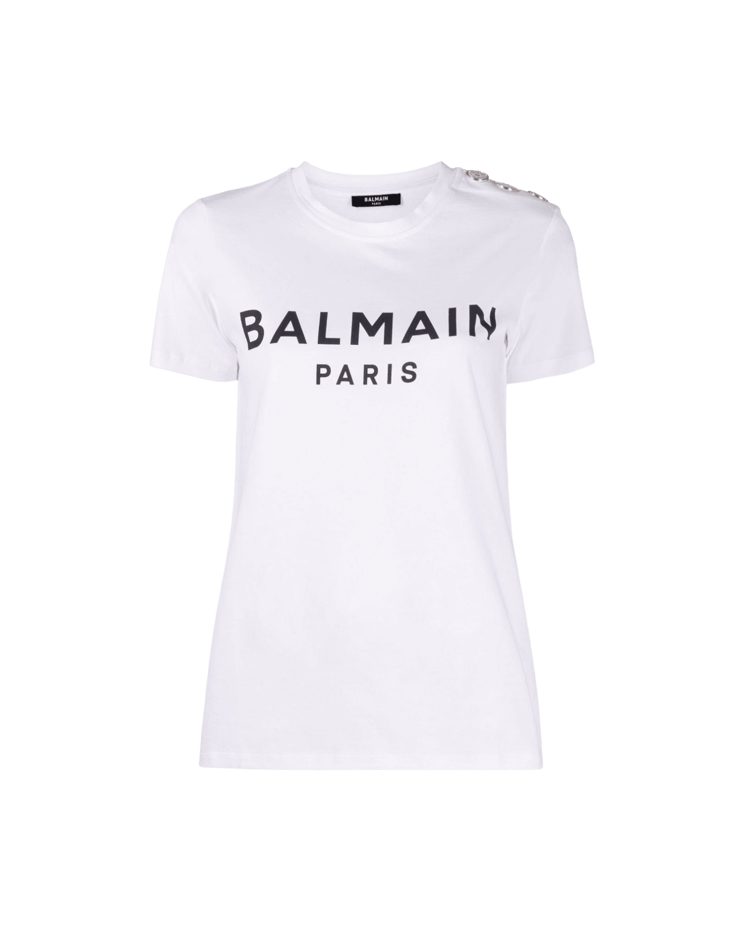 Balmain T-Shirt With Paris Print Glam Steals
