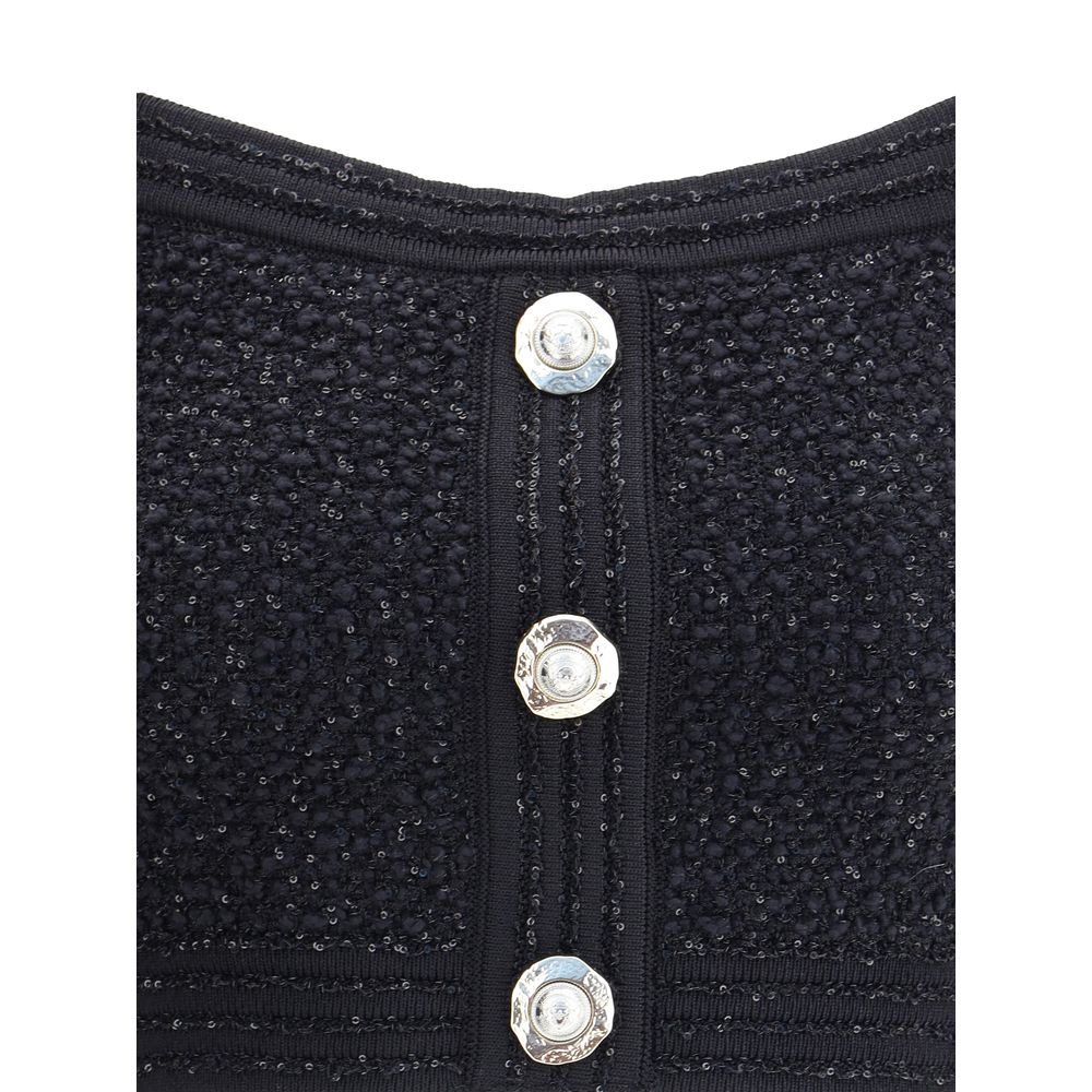 Balmain Tweed Crop Top Glam Steals