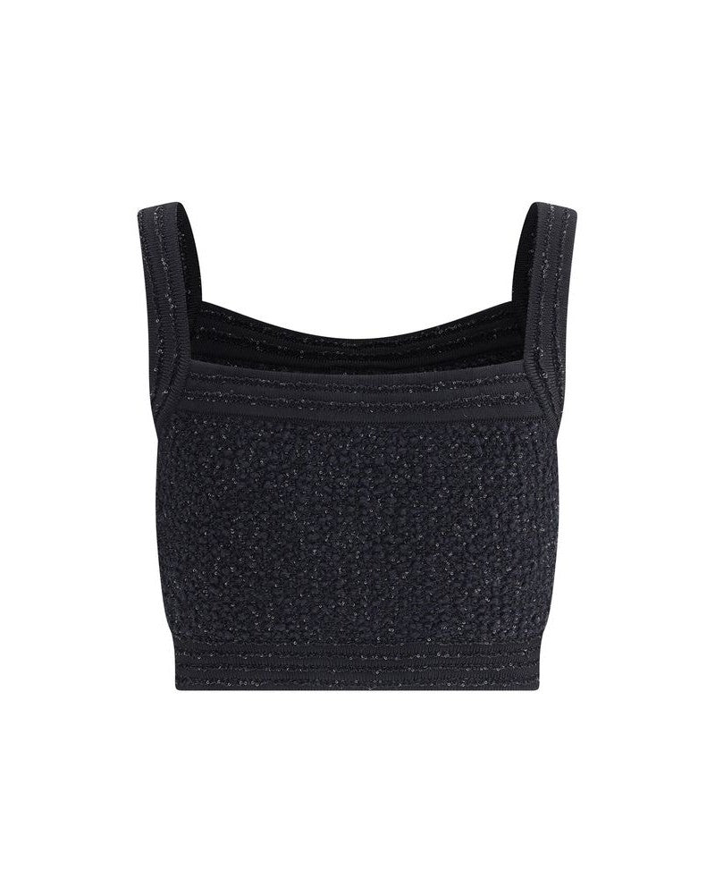 Balmain Tweed Crop Top Glam Steals