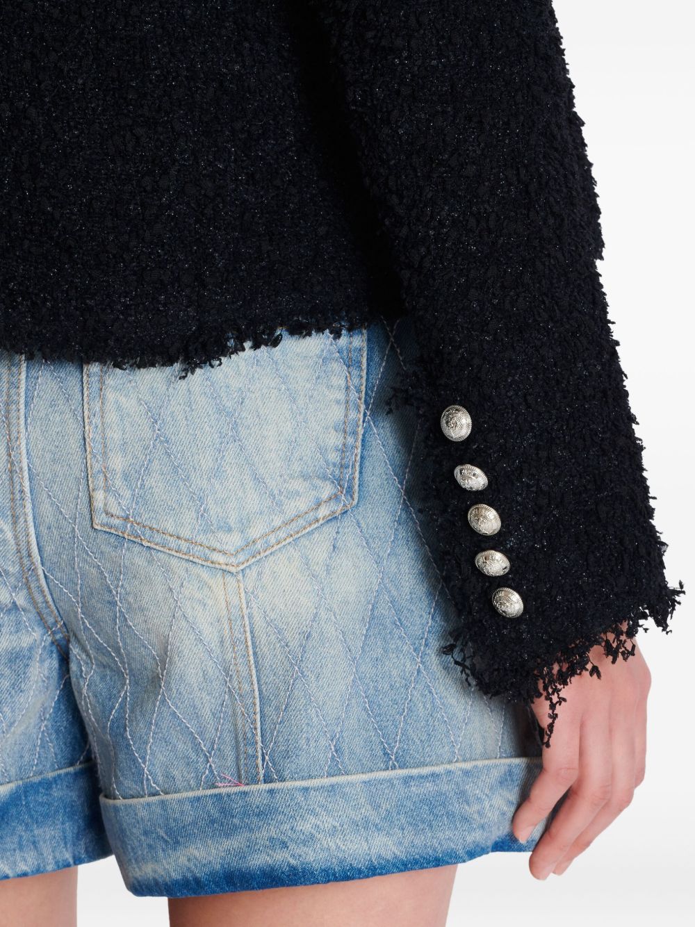 Balmain Tweed Edge To Jacket Glam Steals