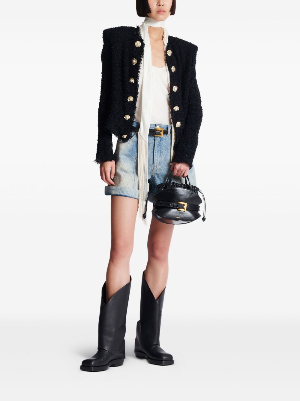 Balmain Tweed Edge To Jacket Glam Steals