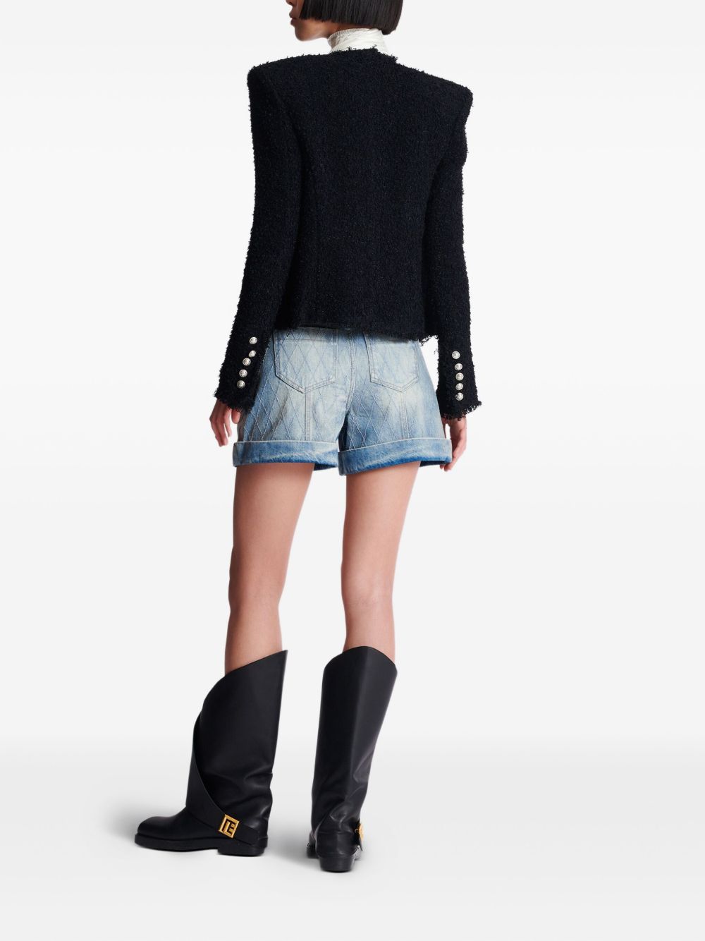 Balmain Tweed Edge To Jacket Glam Steals