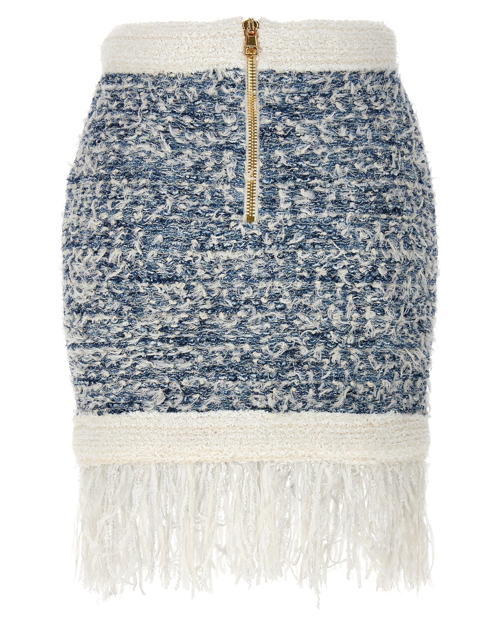 Balmain Tweed Fringed Skirt Glam Steals