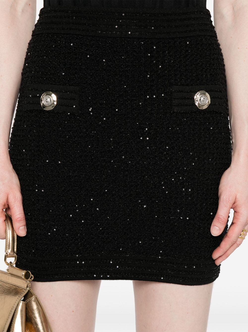 Balmain Tweed Mini Skirt Glam Steals