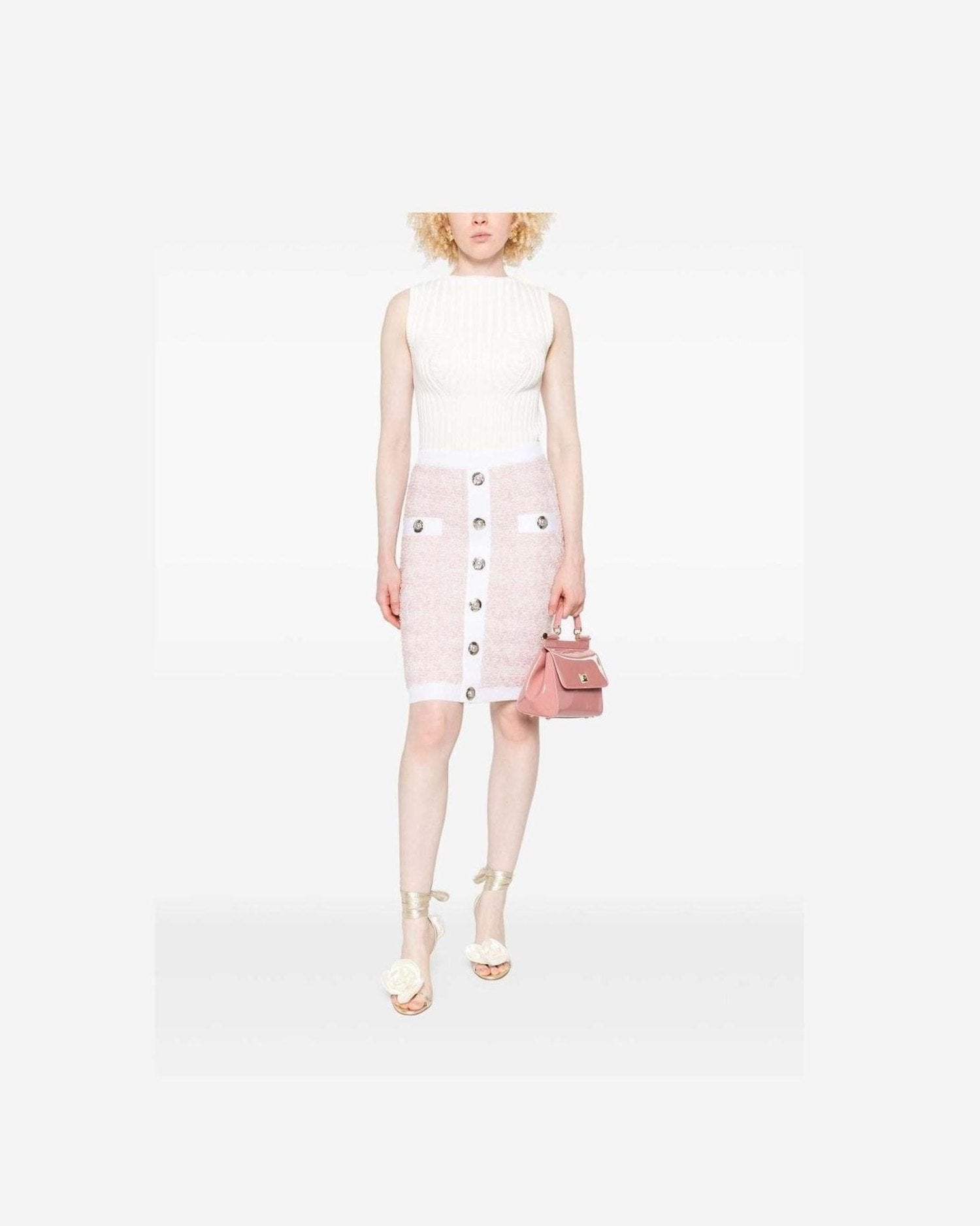Balmain Tweed Pencil Skirt Glam Steals