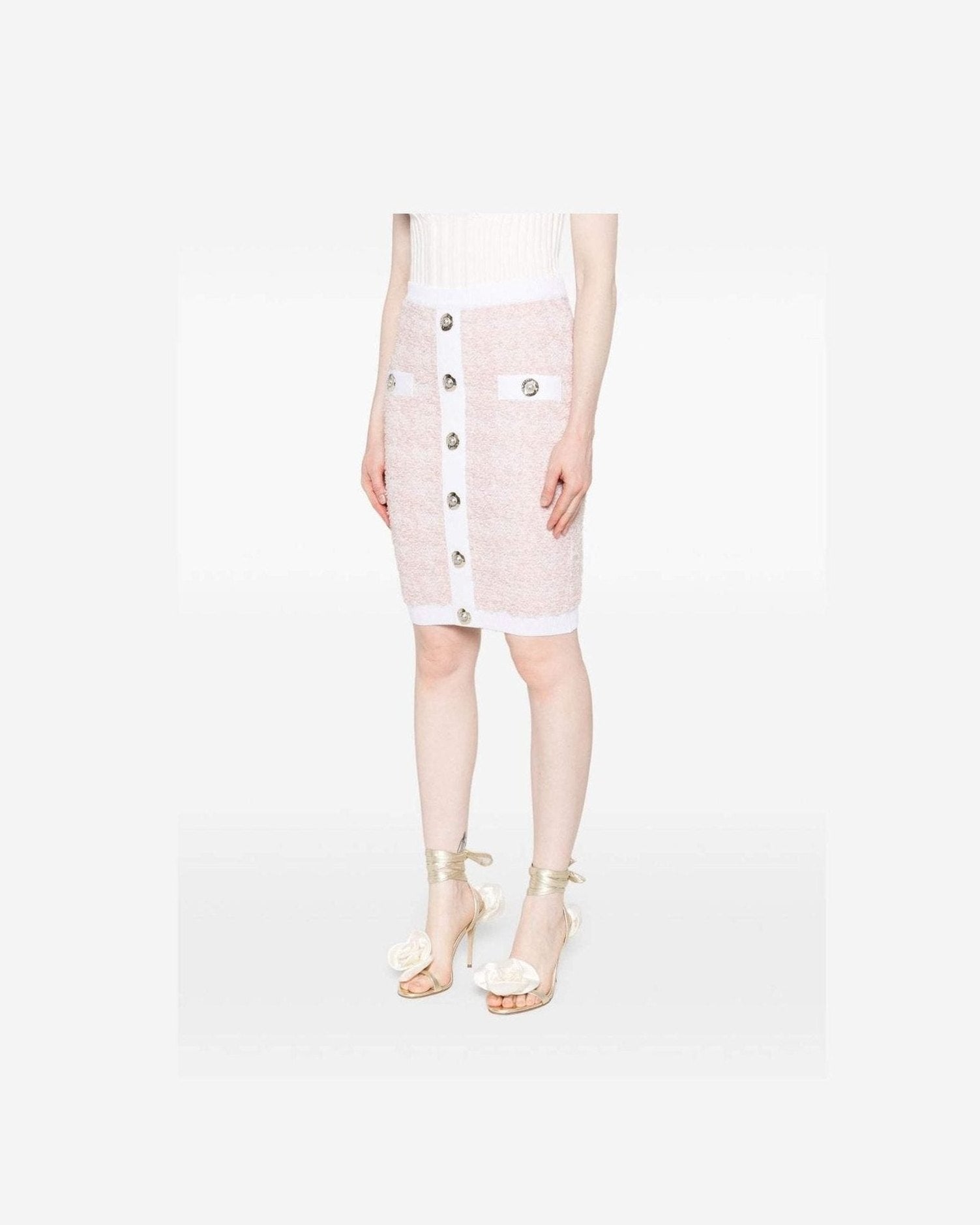 Balmain Tweed Pencil Skirt Glam Steals