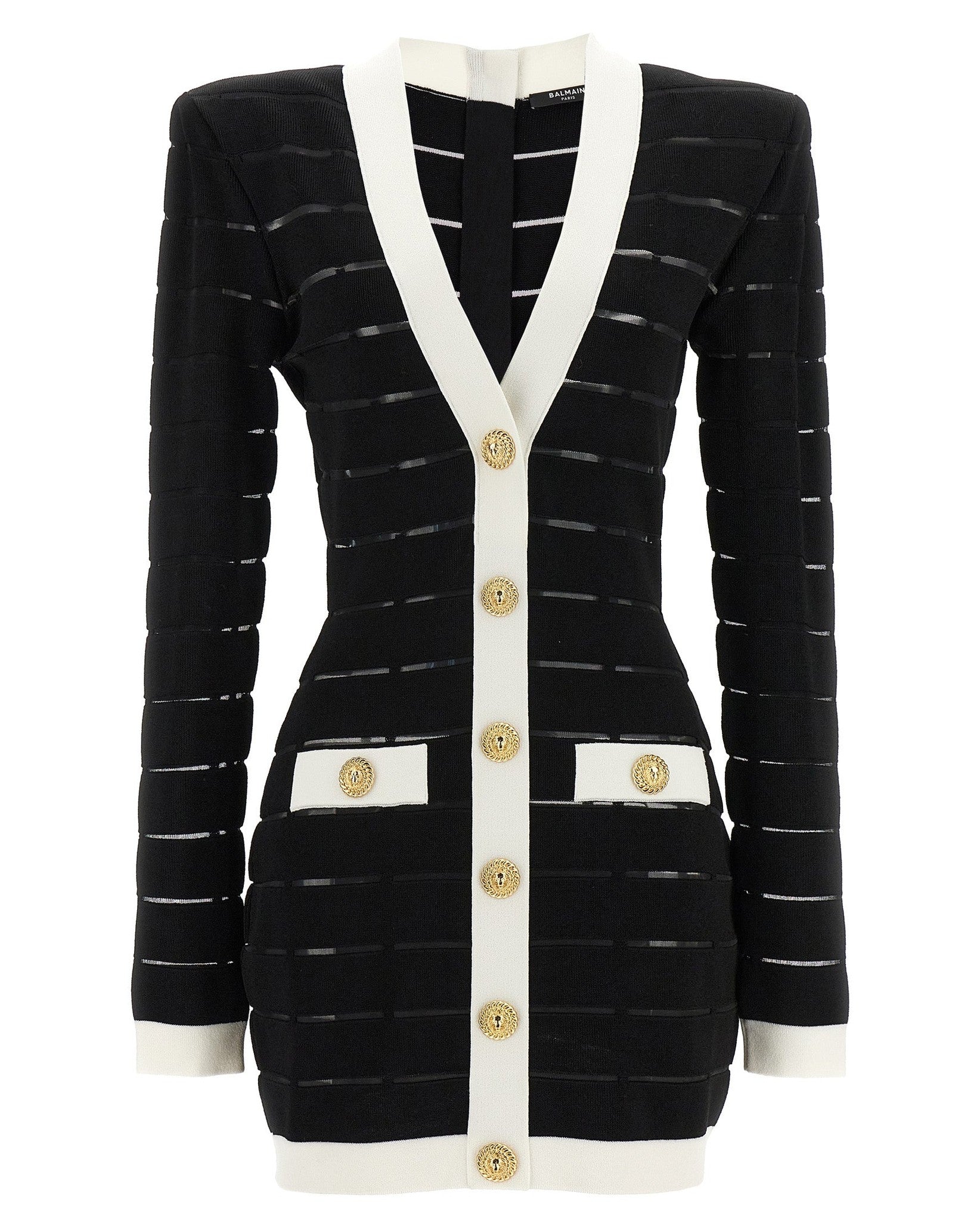 Balmain Two Tone Knit Dress Glam Steals
