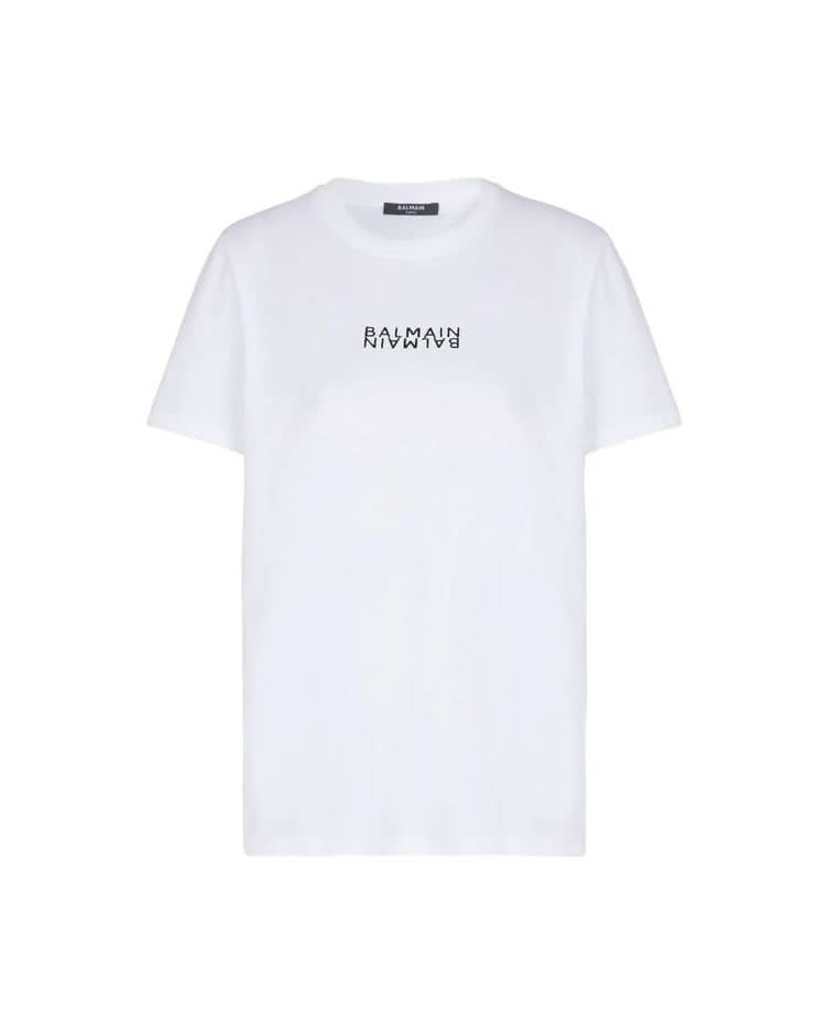 Balmain White Cotton T-shirt