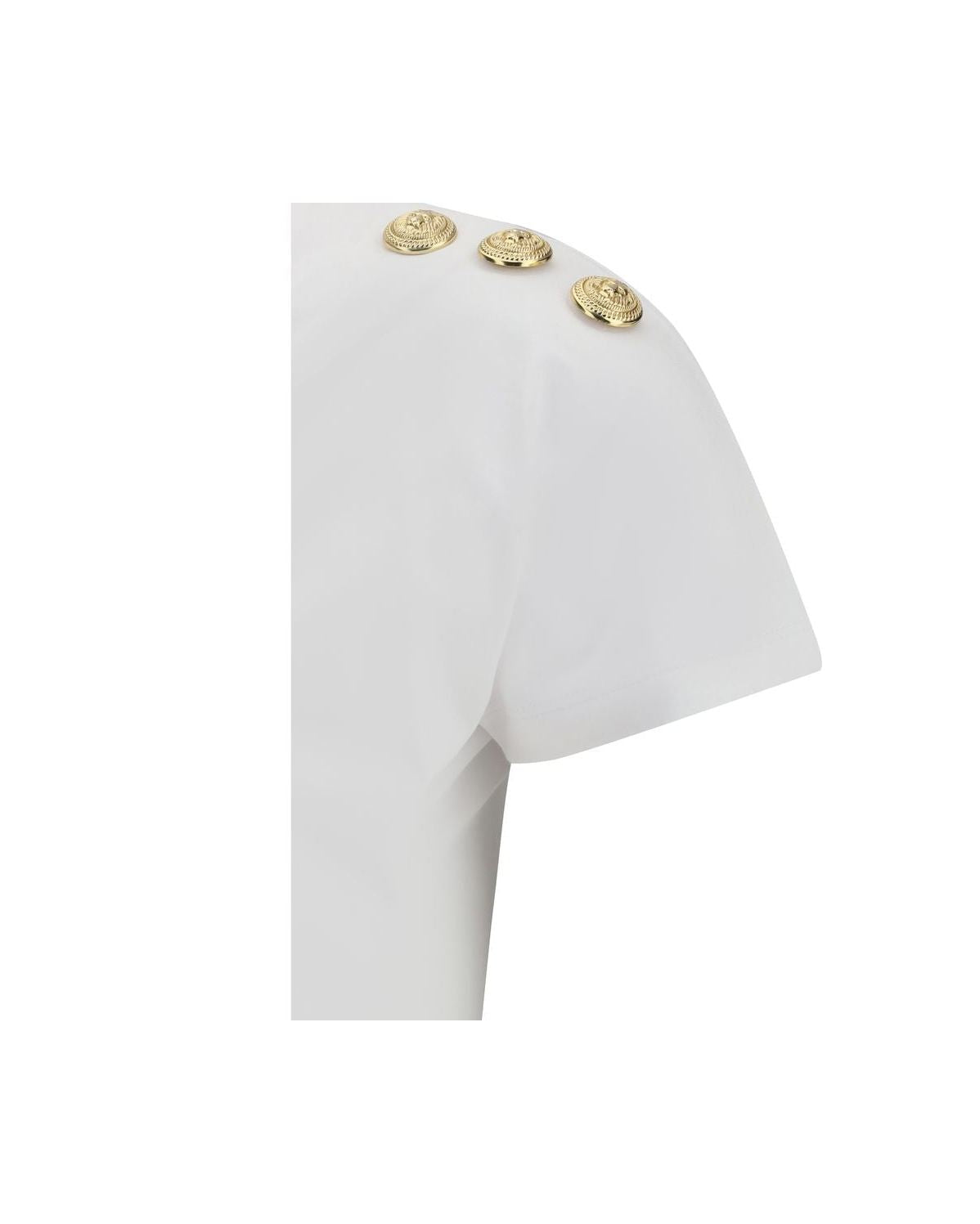 Balmain White Cotton T-shirt Glam Steals