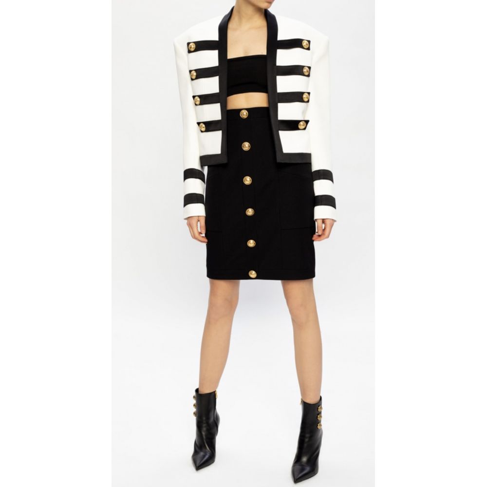 Balmain White Viscose Suits & Blazer Glam Steals