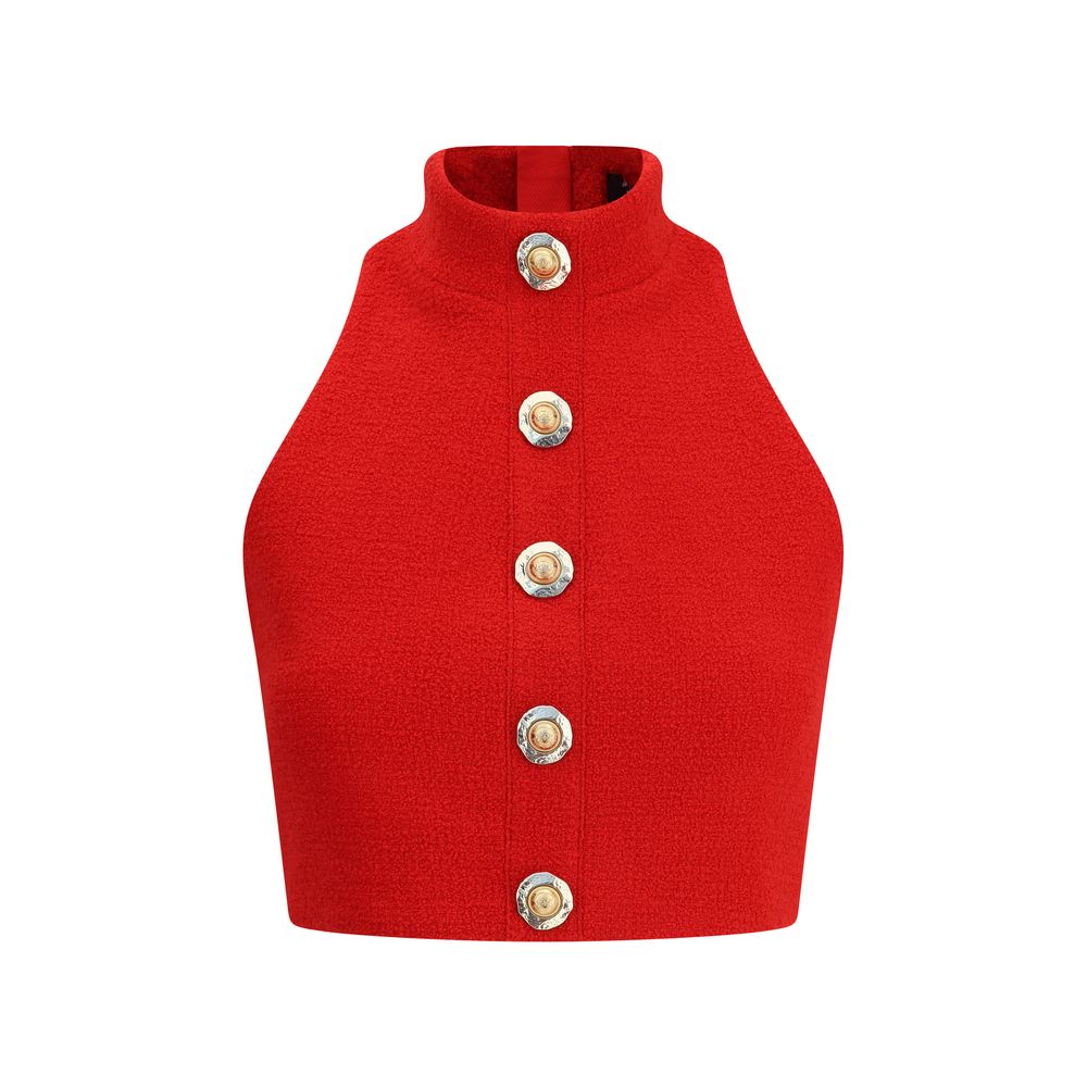 Balmain Wool Bouclé Crop Top Glam Steals