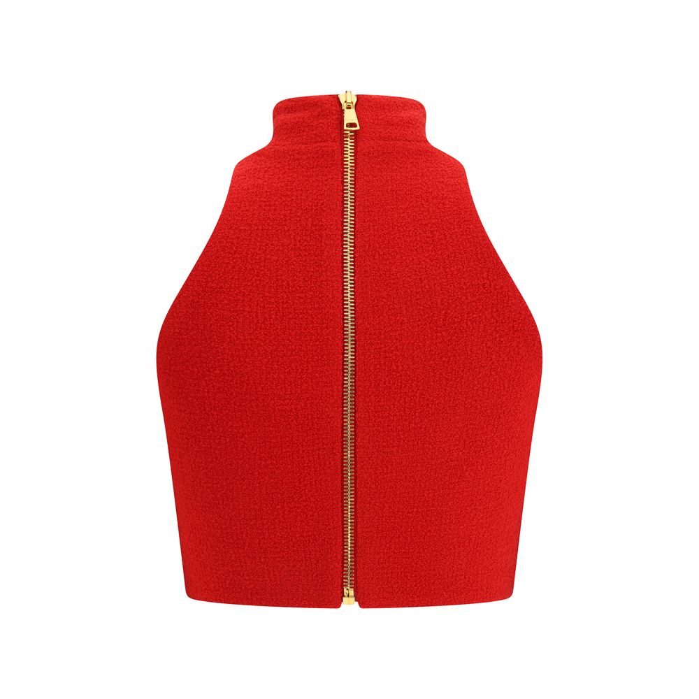Balmain Wool Bouclé Crop Top Glam Steals