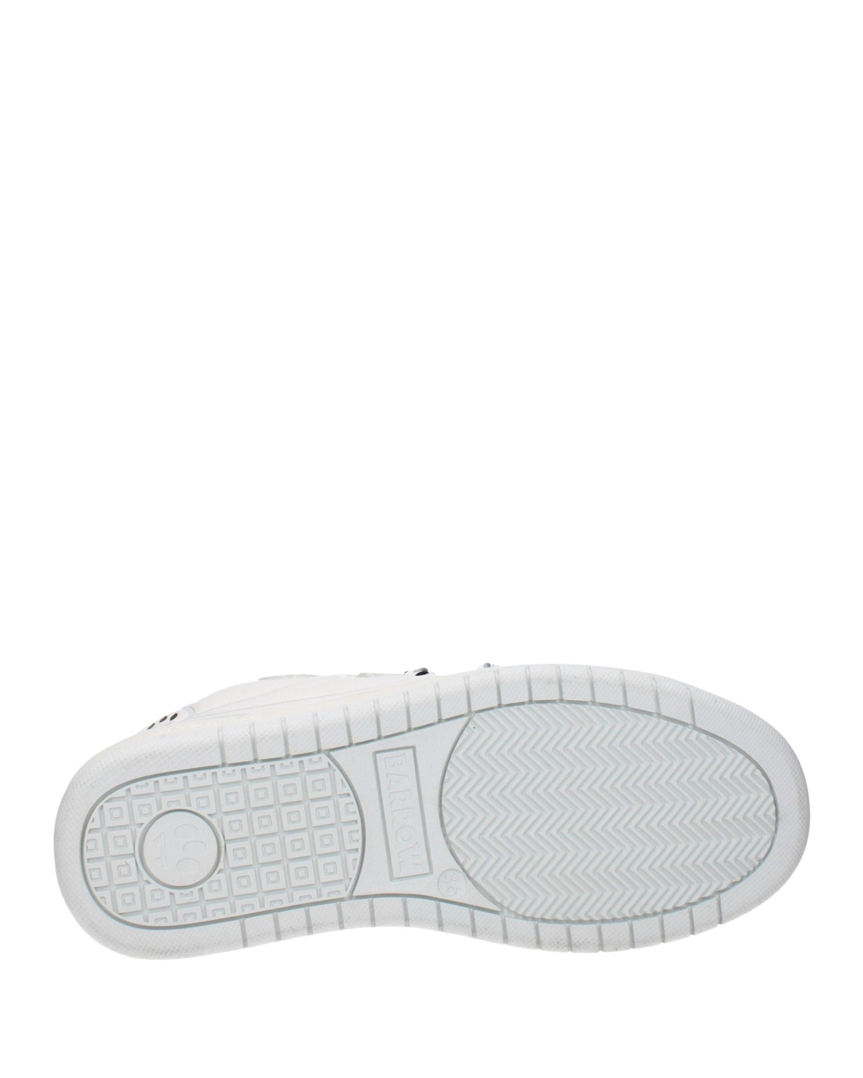 Barrow White Leather Low Top Sneakers Glam Steals
