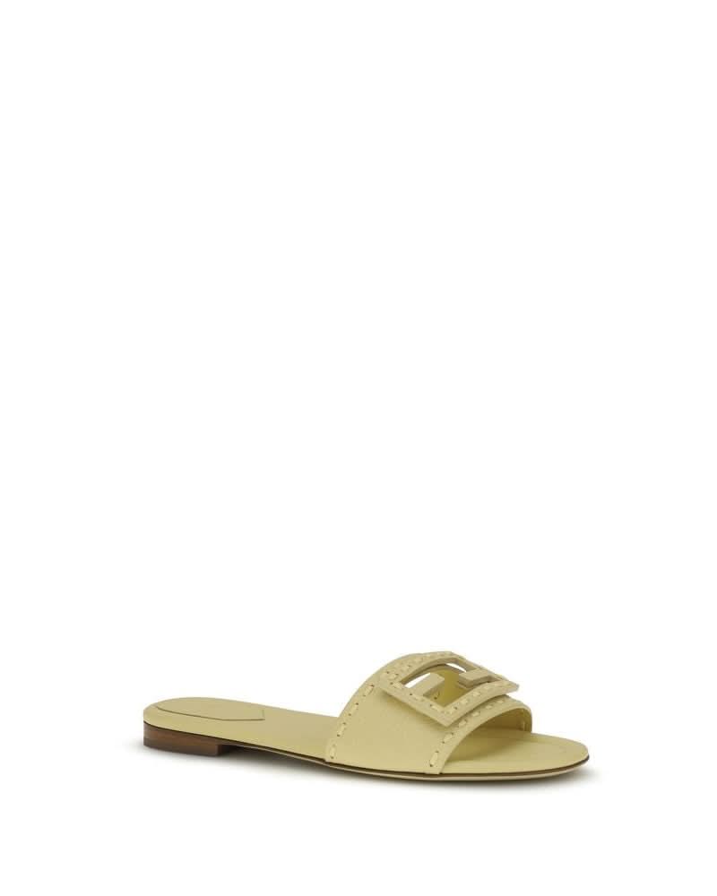 Beige Calf Leather Bos Taurus Flat Sandals Glam Steals