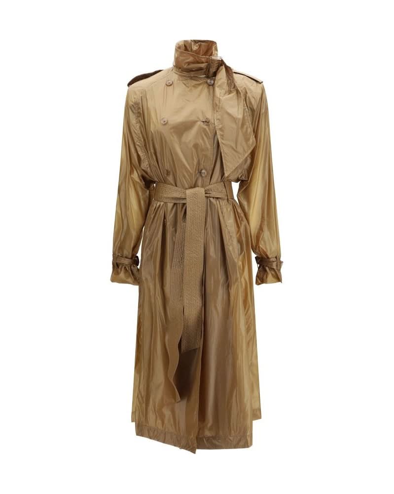Saint Laurent Beige Polyamide Trench Coat Glam Steals