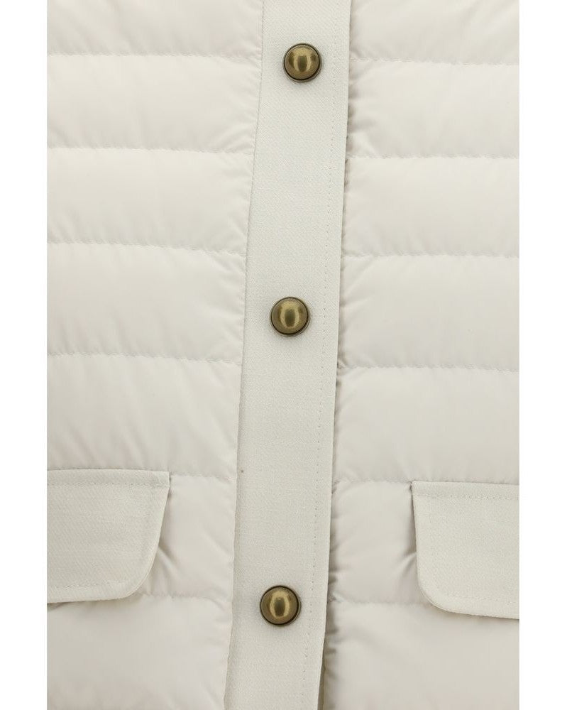Beige Polyester Coat Glam Steals
