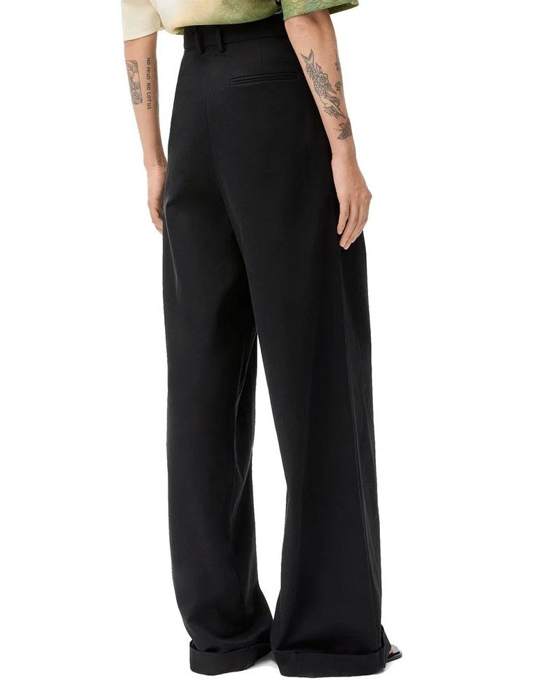 Black Cotton Casual Pants Glam Steals