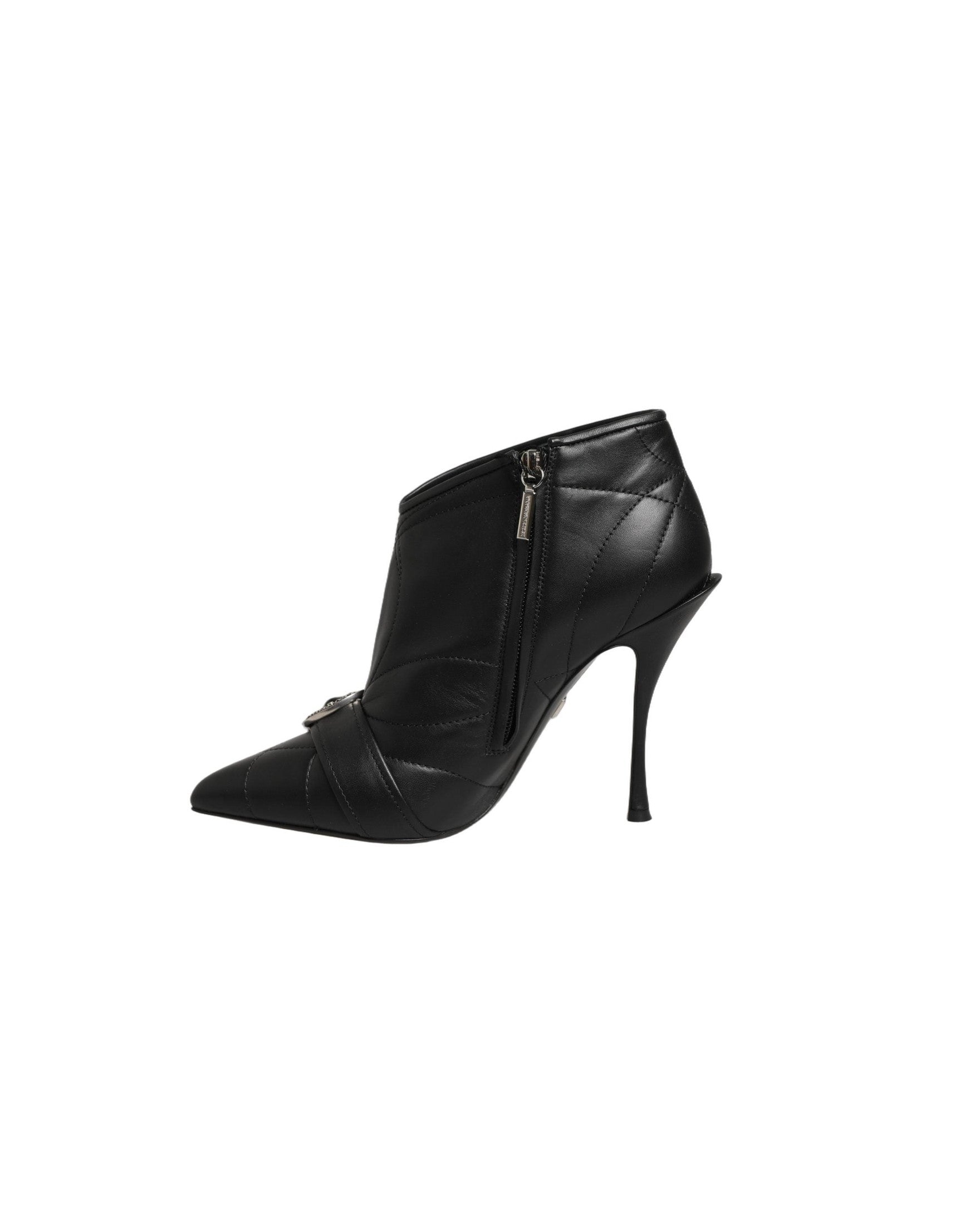 Dolce & Gabbana Black Devotion Quilted Buckled Boots Shoes Glam Steals