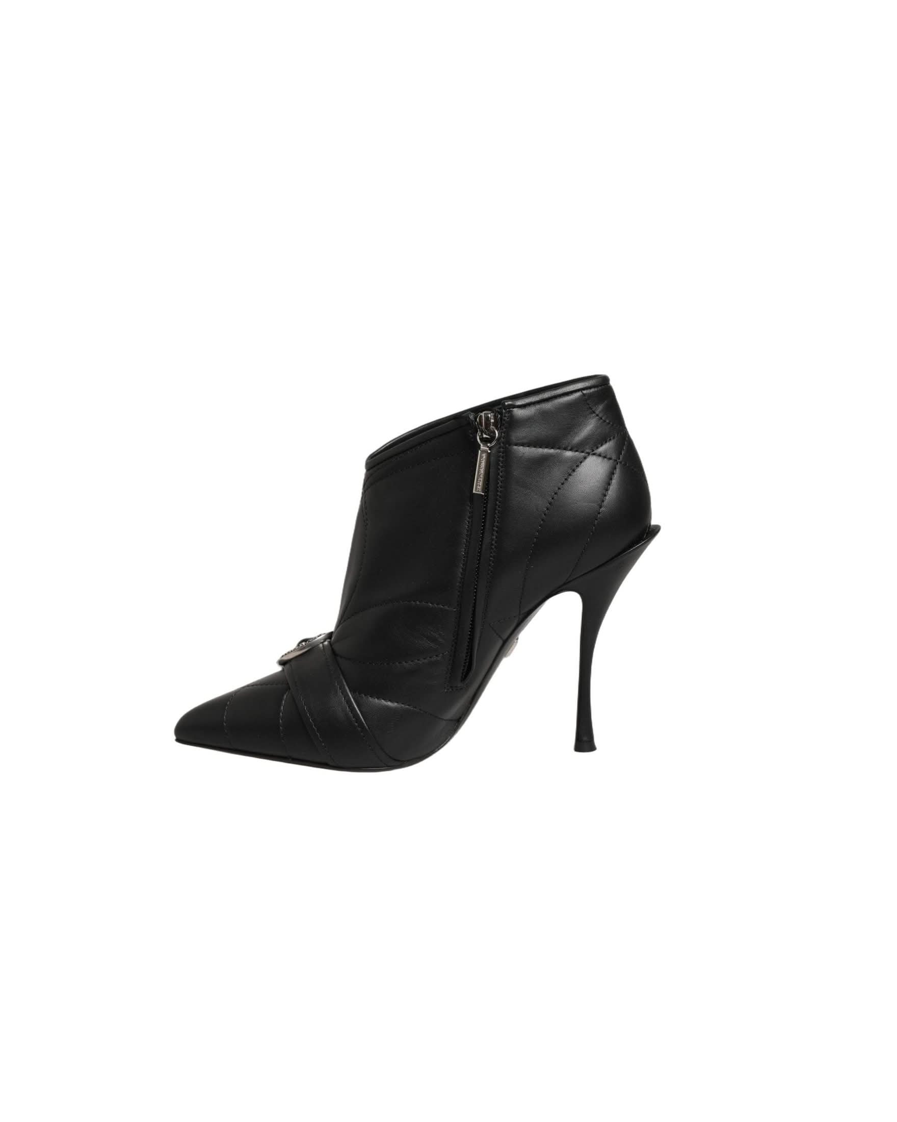 Dolce & Gabbana Black Devotion Quilted Buckled Boots Shoes Glam Steals