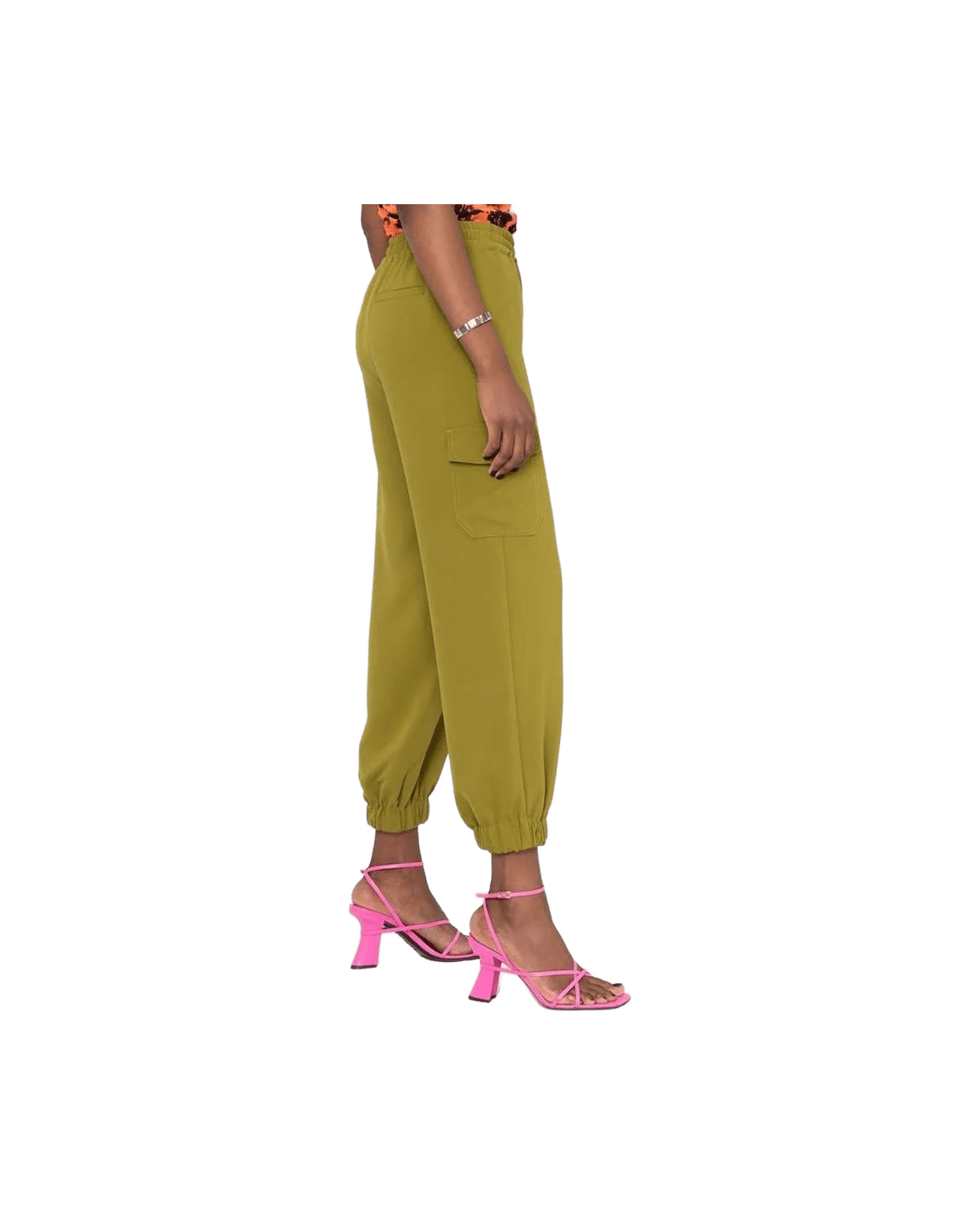 Blanca Vita Green Elastane Cargo Pant Glam Steals